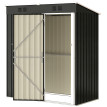 Abri de jardin Maulbach compact résistant acier anthracite 1,37 m² porte sécurisée