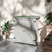 Abri de Jardin Fonelas Rangement Extérieur Étagères Bois Gris Clair 110x55x117 cm