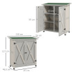 Abri de Jardin Fonelas Rangement Extérieur Étagères Bois Gris Clair 110x55x117 cm