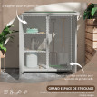 Abri de Jardin Fonelas Rangement Extérieur Étagères Bois Gris Clair 110x55x117 cm