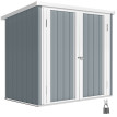 Abri de Jardin Serina Robuste Étanche Double Porte Verrouillable Gris Clair