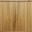 Armoire Graziadio Rangement Jardin Bois Étanche 2 Portes Marron Compacte