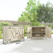 Armoire Altamura Rangement Jardin Bois Étagère Sécurisé Naturel 110x60x88 cm