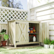 Armoire Altamura Rangement Jardin Bois Étagère Sécurisé Naturel 110x60x88 cm