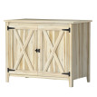 Armoire Altamura Rangement Jardin Bois Étagère Sécurisé Naturel 110x60x88 cm