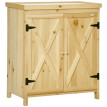 Armoire Jardin Dalías Table Rempotage 2 en 1 Bois Sapin Métal Galvanisé