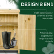 Armoire Jardin Dalías Table Rempotage 2 en 1 Bois Sapin Métal Galvanisé