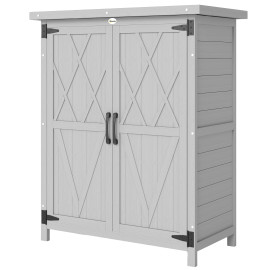 Abri de Jardin Zébreval Rangement Extérieur Étanche Gris 75x40x90 cm