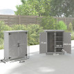 Abri de Jardin Zébreval Rangement Extérieur Étanche Gris 75x40x90 cm