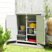 Abri de Jardin Zébreval Rangement Extérieur Étanche Gris 75x40x90 cm