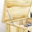 Armoire Jardin Wrekenfield Rangement Établi Toit Ouvrant Bois Naturel 74x43x88 cm