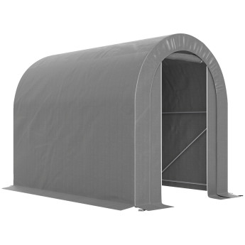 Abri Obejo Rangement Extérieur Étanche Acier Galvanisé PE Gris 239x159x190 cm