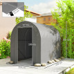 Abri Obejo Rangement Extérieur Étanche Acier Galvanisé PE Gris 239x159x190 cm