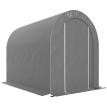 Abri Obejo Rangement Extérieur Étanche Acier Galvanisé PE Gris 239x159x190 cm