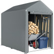 Abri Bermundez Rangement Extérieur Résistant UV Gris Foncé 120x179 cm