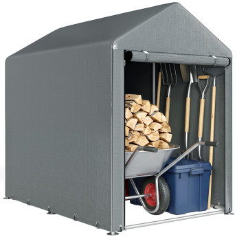 Abri Bermundez Rangement Extérieur Résistant UV Gris Foncé 120x179 cm