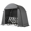 Abri Vélo Ivremont Protection Extérieure Étanche Métal Gris Résistant Intempéries