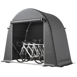 Abri Vélo Ivremont Protection Extérieure Étanche Métal Gris Résistant Intempéries
