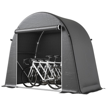 Abri Vélo Ivremont Protection Extérieure Étanche Métal Gris Résistant Intempéries