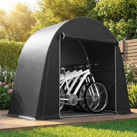 Abri Vélo Ivremont Protection Extérieure Étanche Métal Gris Résistant Intempéries