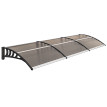 Auvent Foscolo Marquise Design Voûté Anti-UV Noir Protection Optimale 303x96 cm
