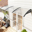 Auvent Sanftbach Protection Style Design Voûté Noir Transparent 303 cm