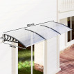 Auvent Sanftbach Protection Style Design Voûté Noir Transparent 303 cm