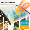 Auvent Sanftbach Protection Style Design Voûté Noir Transparent 303 cm
