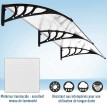 Auvent Marquise Niederbach Protection Entrée Design Voûté Transparent Noir 197 cm