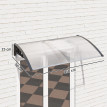 Auvent Marquise Dunstan Voûté Design Extérieur Protection Pluie Noir 150 cm