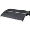 Auvent Marquise Kervarc Protection Extérieure Design Voûté Transparent Noir 100x75 cm