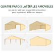 Tonnelle Heatherwick Barnum Colonial 6 Moustiquaires Amovibles Blanc Noir 5,85x2,95m