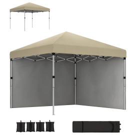 Tonnelle Junghold Pop-Up Anti-UV 30+ Beige avec Lestage et Sac de Transport Inclus