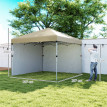 Tonnelle Junghold Pop-Up Anti-UV 30+ Beige avec Lestage et Sac de Transport Inclus