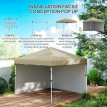 Tonnelle Junghold Pop-Up Anti-UV 30+ Beige avec Lestage et Sac de Transport Inclus