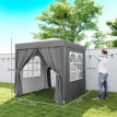 Tonnelle Meginhard Pop-Up Pliable Automatique 2x2m Gris Jardin Fête Extérieur Résistante