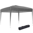Tonnelle Calasparra Barnum Pliant Compact Gris Extérieur Fête Jardin Résistante