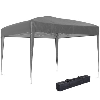 Tonnelle Calasparra Barnum Pliant Compact Gris Extérieur Fête Jardin Résistante