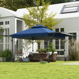 Barnum Nigüelas pliant double toit protection UV bleu jardin extérieur fête