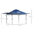 Barnum Nigüelas pliant double toit protection UV bleu jardin extérieur fête