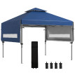 Barnum Nigüelas pliant double toit protection UV bleu jardin extérieur fête