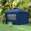 Tonnelle Ronan Pop-Up 3x3m Anti-UV Bleu avec Sac Transport