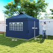 Tonnelle Ronan Pop-Up 3x3m Anti-UV Bleu avec Sac Transport