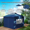 Tonnelle Ronan Pop-Up 3x3m Anti-UV Bleu avec Sac Transport