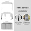 Tonnelle Edwyn Pop-Up 4 Moustiquaires Barnum Colonial Blanc Cassé Résistant UV