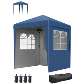 Tonnelle Pwyll Barnum Pop-Up Pliable Réglable 3 Hauteurs Bleu
