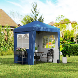 Tonnelle Pwyll Barnum Pop-Up Pliable Réglable 3 Hauteurs Bleu