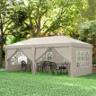 Tonnelle Pfingstthal Barnum Pliant Étanche Anti-UV Beige 5,85x2,95m avec Sac