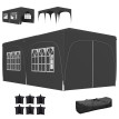 Tonnelle Centulio Pop-Up Automatique 3x6m Anthracite Résistante UV & Réglable