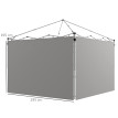 Paterne Panneaux Latéraux Barnum 3x3m ou 6x3m Gris Résistant Extérieur